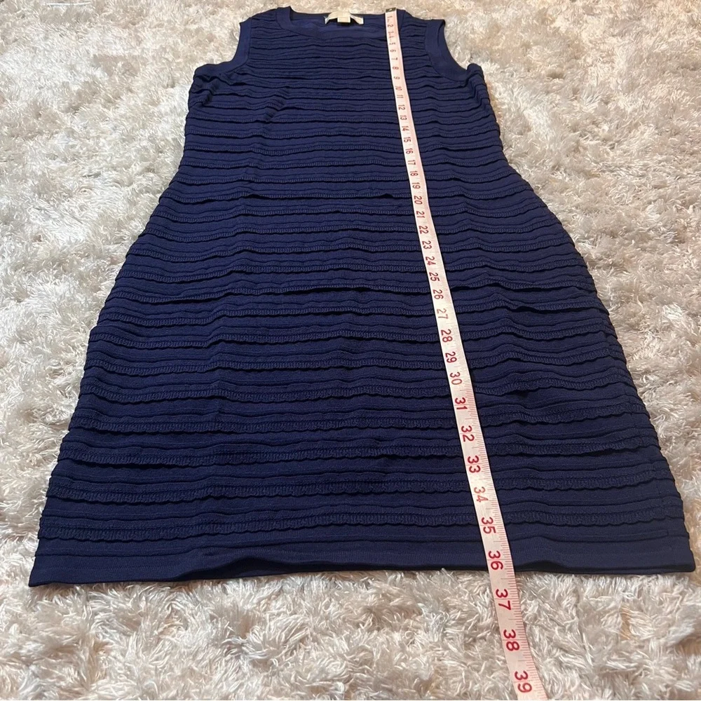 Michael Kors Navy Ruffled Tube Dress Size Medium